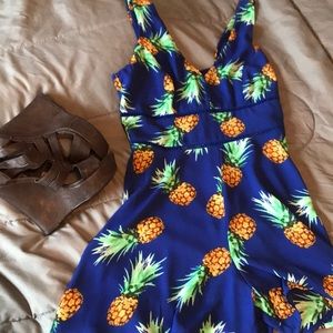 Pineapple patterned romper